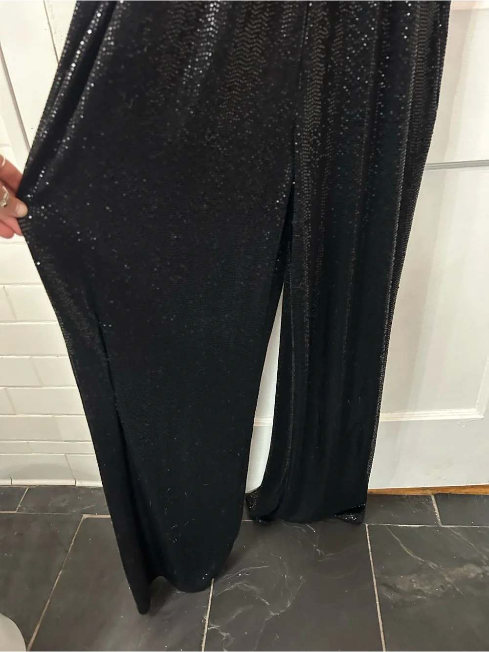 Michael Kors Black Sequin Jumpsuit